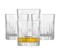 Schott Zwiesel Stage Whisky Glass Set of 4 Straight Tumbler for Whisky with Relief Dishwasher Safe Crystal Glasses (Item No. 121879) Crystal