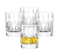 Schott Zwiesel Whiskey Glasses Age (Set of 4), Graceful tumblers for Whisky with Relief, Dishwasher-Safe Crystal Glasses (Art. no. 124299)