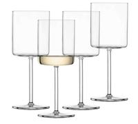 Schott Zwiesel Modo White Wine Glass (Set of 4), Linear Wine Glasses for White Wine, Dishwasher Safe Tritan Crystal Glasses, Made in Germany (Item No. 119900)