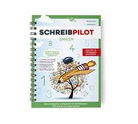 Schreibathlet: Learning to write book for ABC shooters with pre-embossed numbers and small arithmetic tasks (writing pilot numbers) | includes pencil and eraser [German]