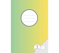 Schreibheft 1. Klasse - Lineatur 1 mit Kontrast | A5 | 25 Blatt | Grundschulheft zum Schreibenlernen: Deutschheft | Lernheft | Notizbuch für die Schule und zum Lernen | grün gelb