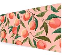 Schreibtischunterlage, Gaming Mauspad 900x500x3 mm, Mousepad xxl, Mauspad Groß Mit Gelkissen Gaming Zubehör, Rutschfeste, Schreibtischmatte Büro und Zuhause, Office Desktopschutz (Rosa Früchte) V-693