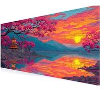 Schreibtischunterlage, Gaming Mauspad 900x500x3 mm, Mousepad xxl, Mauspad Groß Mit Gelkissen Gaming Zubehör, Rutschfeste, Schreibtischmatte Büro und Zuhause, Office Desktopschutz (Aussicht Haus) V-690