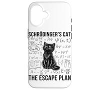 Schrodinger Cat Escape Plan Quantum Mechanics Physics Case for iPhone 16