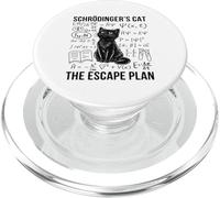 Schrodinger Cat Escape Plan Quantum Mechanics Physics PopSockets PopGrip for MagSafe