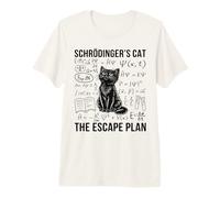 Schrodinger Cat Escape Plan Quantum Mechanics Physics Premium T-Shirt