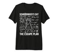 Schrodinger Cat Escape Plan Quantum Physics Cat Premium T-Shirt