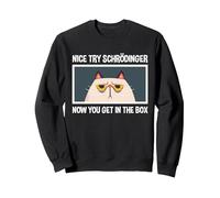 Schrodinger's Cat Funny Quantum Physics Physicists Sweatshirt, Adult Unisex, Black, Medium