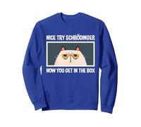 Schrodinger's Cat Funny Quantum Physics Physicists Sweatshirt, Adult Unisex, Royal Blue, XX-Large