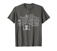 Schrodinger's Cat in A Box String Theory Quantum Physics T-Shirt, Men, Asphalt Grey, Small