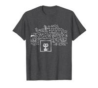 Schrodinger's Cat in A Box String Theory Quantum Physics T-Shirt, Men, Dark Heather Grey, 3X-Large
