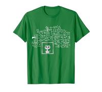 Schrodinger's Cat in A Box String Theory Quantum Physics T-Shirt, Men, Kelly Green, XX-Large