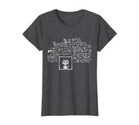 Schrodinger's Cat in A Box String Theory Quantum Physics T-Shirt, Women, Dark Heather Grey, X-Small