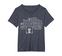 Schrodinger's Cat in A Box String Theory Quantum Physics T-Shirt, Women's Plus, Heather Blue, 5X