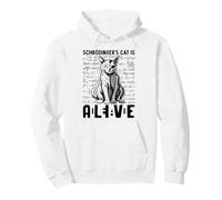 Schrodingers Cat Is Alive Dead Science Formula Pullover Hoodie