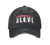 Schrodinger's Cat is Dead and Alive Funny Baseball Caps Distressed Washed Paradox Sun Cap Men Women Outdoor Adjustable Hat