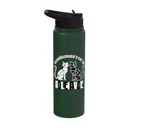 Schrodinger's Cat is Dead and Alive Polygonal Cats Physics Stainless Steel Insulated Water Bottle