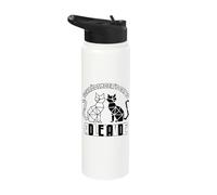Schrodinger's Cat is Dead and Alive Polygonal Cats Physics Stainless Steel Insulated Water Bottle
