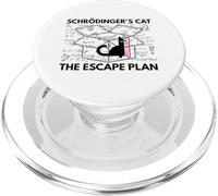 Schrodingers Cat The Escape Plan Funny Cat Physics Humor Cat PopSockets PopGrip for MagSafe