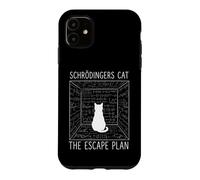 Schrodinger's Cat The Escape Plan Funny Science Cat Case for iPhone 11