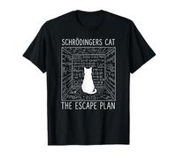 Schrodinger's Cat The Escape Plan Funny Science Cat T-Shirt