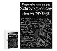 Schrödinger’s Cat Poster, Funny Quantum Physics Wall Art, Nerd Science Humor Pri Jigsaw Puzzle for Adults And Families, 300 PCS, A Creative Way to Unwind after A Busy Day, for Indoor Play