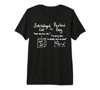 Schrödinger's Cat and Pavlov's Dog Funny Science Geek Premium T-Shirt