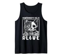Schrödinger's Cat Dead and Alive Science Physics Tank Top