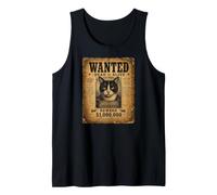 Schrödinger's Cat Dead or Alive Wanted Poster Funny Tank Top