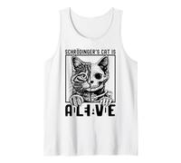 Schrödingers Cat is Alive Dead Quantum Paradox Tank Top