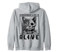Schrödingers Cat Is Alive Dead Quantum Paradox Zip Hoodie