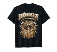 Schrödingers Cat The Box is Empty Run Paradox Science T-Shirt