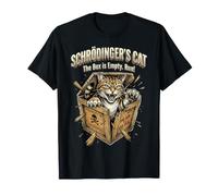 Schrödingers Cat The Box is Empty Run Paradox Science T-Shirt
