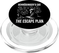 Schrödingers Cat The Escape Plan | Funny Scientist & Teacher PopSockets PopGrip for MagSafe