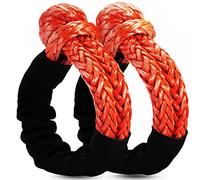 SCHTUMPA Soft Shackle 1/2' X 22 Inch (57,000LBS) Breaking Strength, Synthetic Road Recovery Rope for Sailing SUV ATV 4X4 Truck Jeep 2 Pack -Safer Than Metal Shackle