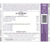 SCHUBERT COMPLETE STRING QUARTETS VOL. 6: QUARTET NO. 15 (1826); FIVE GERMAN DAN