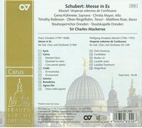 SCHUBERT: MESSE IN ES; MOZART: VESPARAE SOLENNES DE CONFESSORE NEW CD