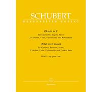 Schubert: Octet in F Major for Clarinet, Bassoon, Horn, 2 Violins, Viola, Cello & Double Bass D 803 Op. Post 166 (Set of Parts) Barenreiter Urtext BA5617