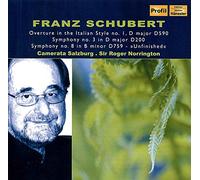 Schubert - Overture in the Italian Style; Symphony No 3; Symphony No 8
