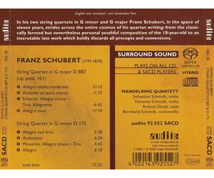 SCHUBERT: STRING QUARTETS [HYBRID SACD] NEW CD