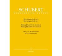 Schubert: String Quartets in A Minor Op.29 D804 'Rosamunde' & C Minor D703 "Quartett-Satz" (Set of Parts) Barenreiter Urtext BA5614