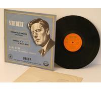 SCHUBERT symphony No 8 "The Unfinished" & No 5, Vienna Philharmonic, Karl Bohm. First UK press LXT 2998 on Orange and Gold Decca.