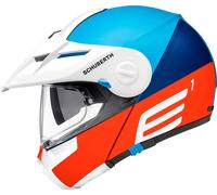 Schuberth E1 Cut, flip up helmet XS (52/53) Matt-Blue/White/Orange