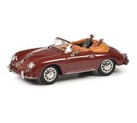 Schuco 450268800 Porsche 356A Cabrio Golf with 2 Golf Bags Model Car 1:43 Red Limited Edition