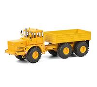 Schuco 450770800 Other License Kirovets K-700 T, Tractor with Trailer, Model Car, 1:32, Yellow