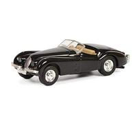 Schuco 452651600 Jaguar XK 120 Model Car with Beige Interior 1:87 Metallic Blue