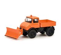 Schuco Unimog U406 452020200 Model Car Winter Service with Service 1:64 Orange
