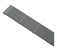Schüco 100003577 Grille Rectangular 480 x 84 mm Ventilation Plate Aluminium Natural Anodised, Silver