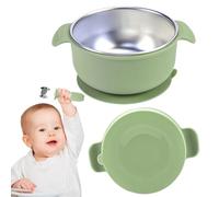 -Schüsseln Mit Saugfunktion - Saugnapf Schüssel Für Kinder,Sicher Gegen Verbrühung Lebensmittelbehälter, Edelstahl Snack-Teller,für Mahlzeitenvorbereitung Und Fütterungszubehör