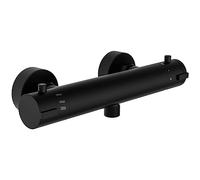 SCHÜTTE 52466 London Thermostatic Shower Mixer Tap with Scalding Protection at 38 °C Matte Black